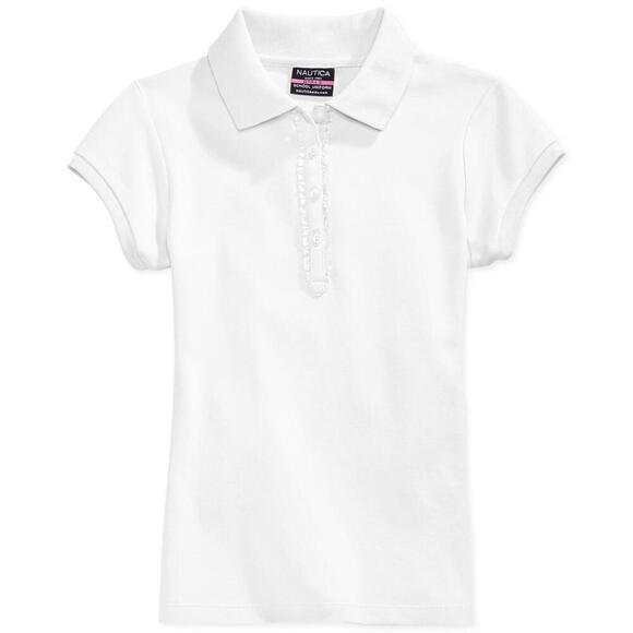 Nautica Other - Nautica Little Kid Girls Ruffle Trim Polo Shirt Size XL